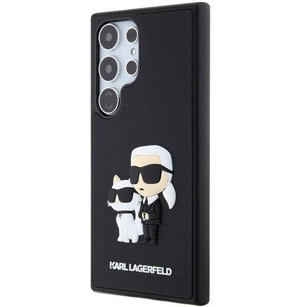 Karl Lagerfeld 3D Rubber Karl&Choupette Hülle Samsung Galaxy S24 Ultra – Schwarz