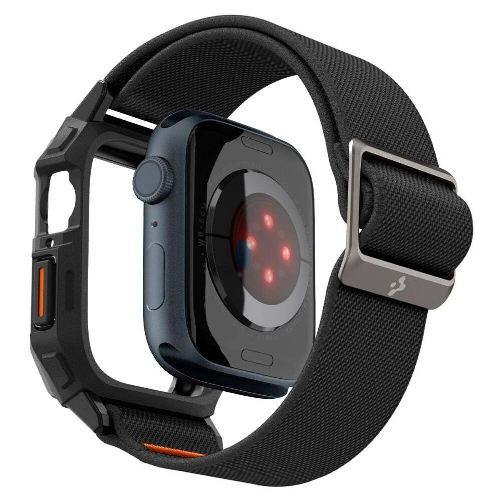 Spigen Lite Fit Pro Hülle Armband Apple Watch 4 / 5 6 7 8 9 SE 44 45 mm – Mattschwarz