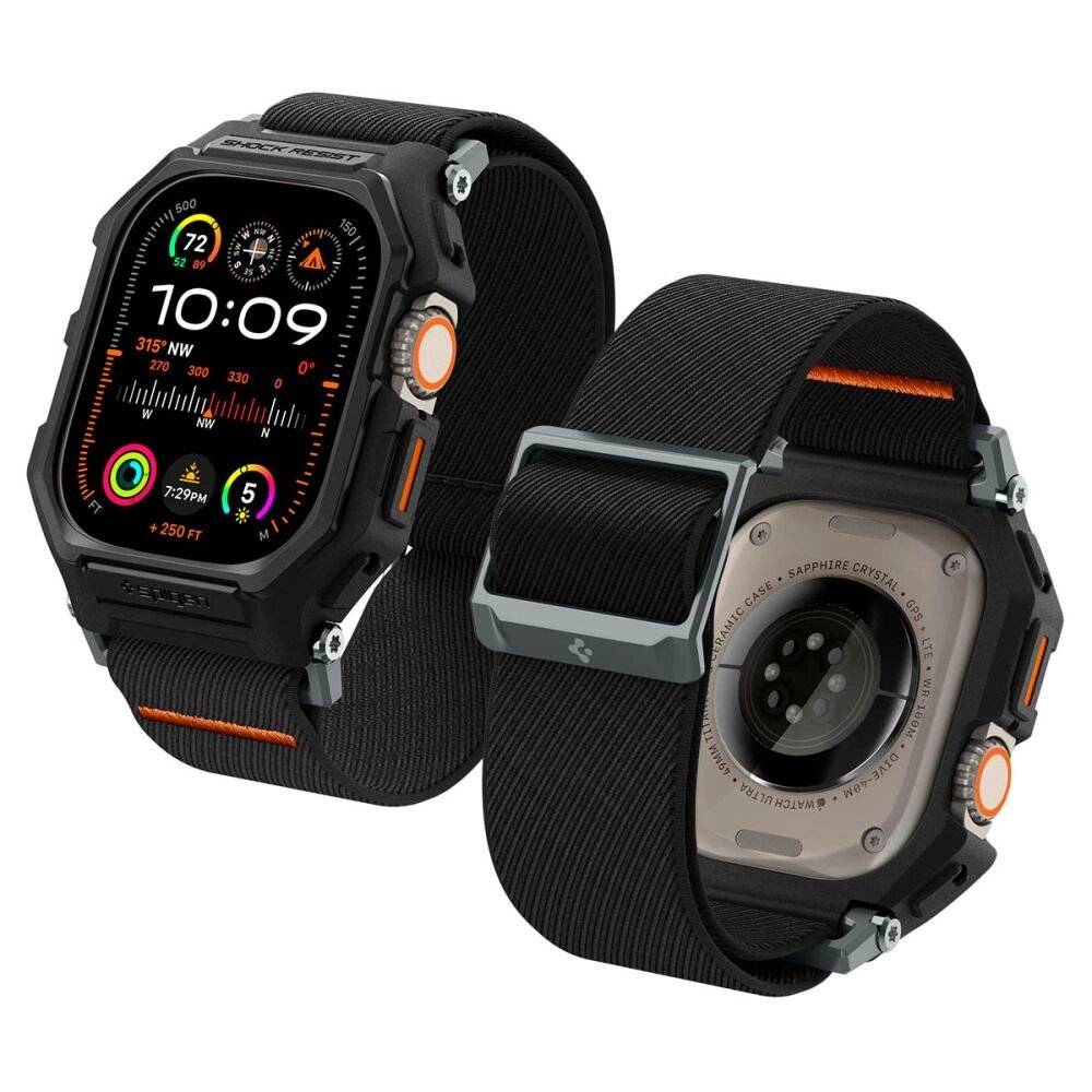 Spigen Lite Fit Pro Hülle Armband Apple Watch Ultra 1/2 49 mm – mattschwarz