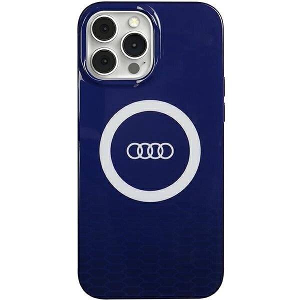 Audi IML Big Logo MagSafe Hülle iPhone 13 Pro Max – blau