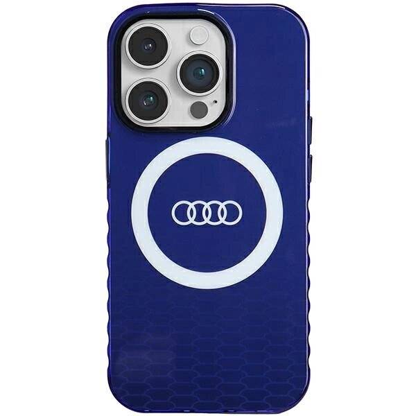Audi IML Big Logo MagSafe Hülle iPhone 14 Pro – blau