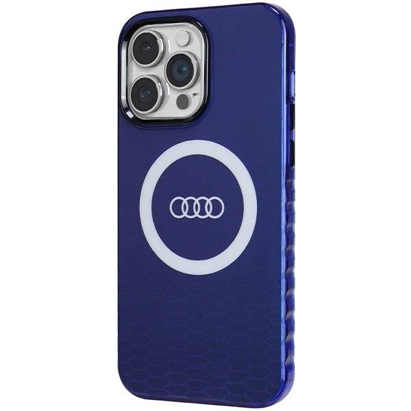 Audi IML Big Logo MagSafe Hülle iPhone 14 Pro Max – blau