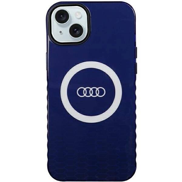 Audi IML Big Logo MagSafe Hülle iPhone 15 Plus / 14 – blau