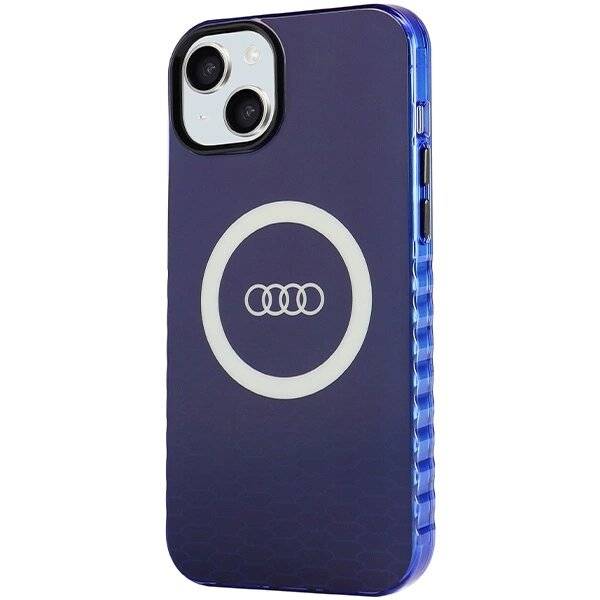 Audi IML Big Logo MagSafe Hülle iPhone 15 Plus / 14 – blau