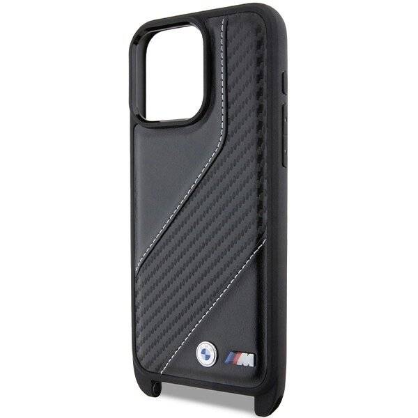 BMW M Edition Carbon Stripe & Strap Hülle iPhone 15 Pro – Schwarz