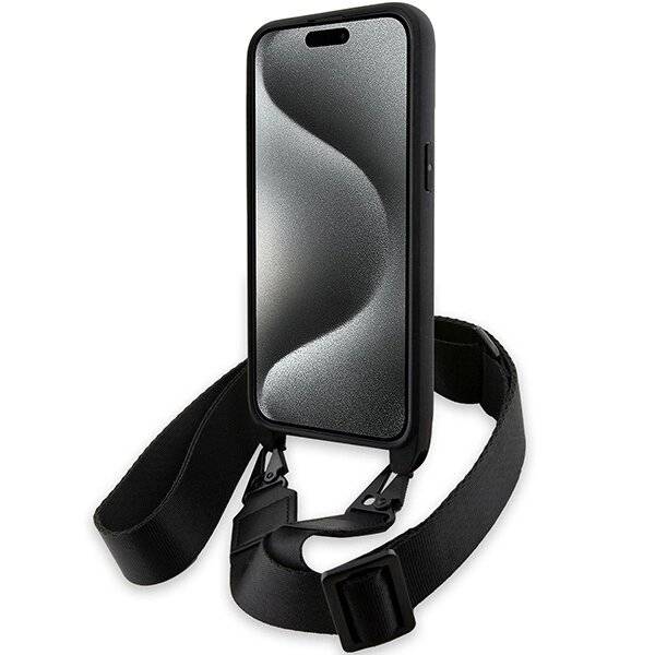 BMW M Edition Carbon Stripe & Strap Hülle iPhone 15 Pro – Schwarz