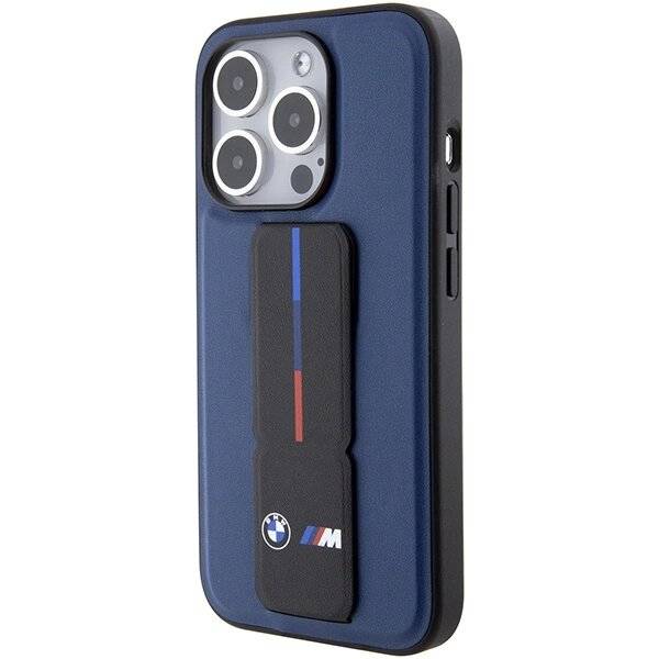BMW M Grip Stand Bicolor Hülle iPhone 15 Pro – Marineblau