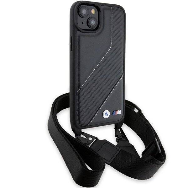 BMW M Edition Carbon Stripe & Strap Hülle iPhone 15 Plus / 14 – Schwarz