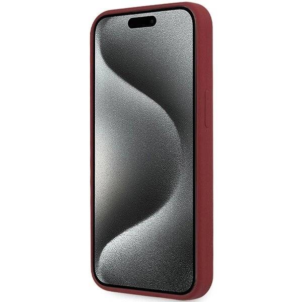 BMW Silikon Big Logo MagSafe Hülle iPhone 15 Pro – rot