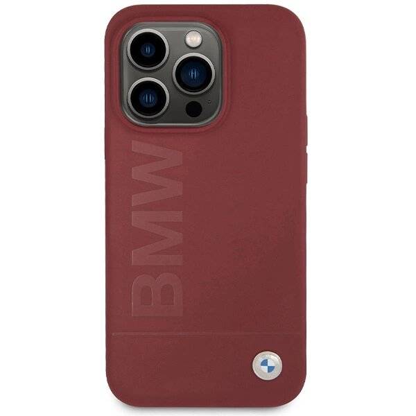 BMW Silikon Big Logo MagSafe Hülle iPhone 15 Pro – rot
