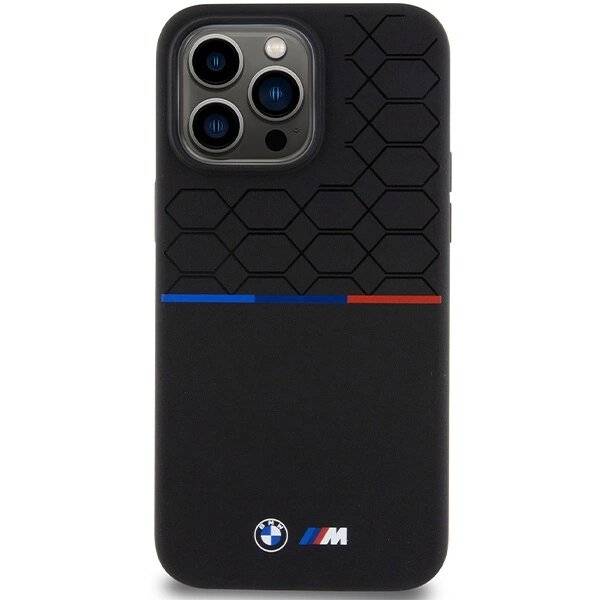 BMW M Silicone Pattern MagSafe Hülle iPhone 15 Pro Max – Schwarz