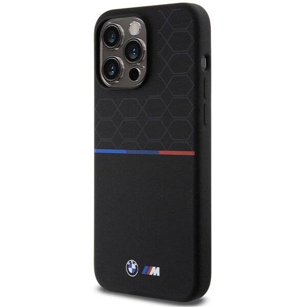 BMW M Silicone Pattern MagSafe Hülle iPhone 15 Pro Max – Schwarz