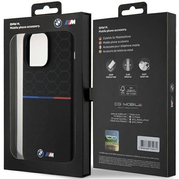 BMW M Silicone Pattern MagSafe Hülle iPhone 15 Pro Max – Schwarz