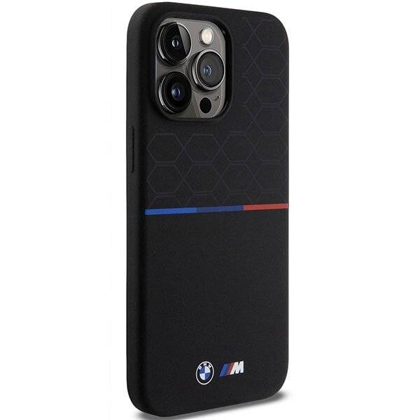 BMW M Silicone Pattern MagSafe Hülle iPhone 15 Pro Max – Schwarz