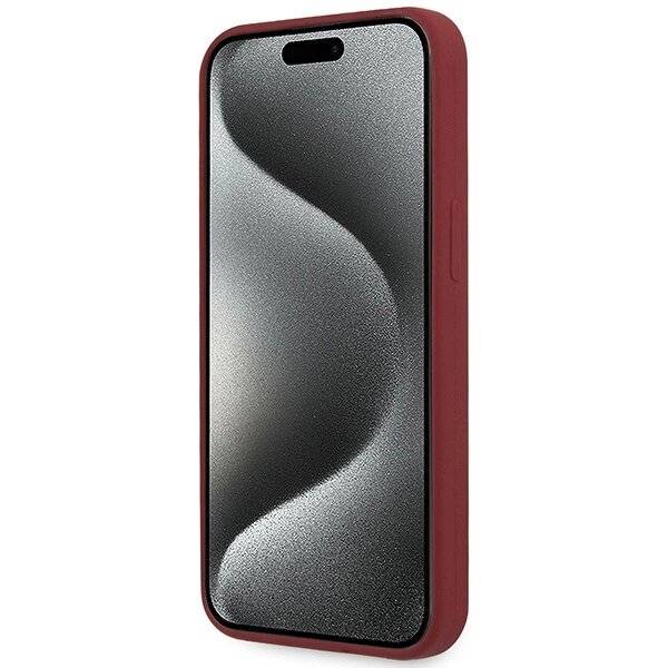 BMW Silikon Big Logo MagSafe Hülle iPhone 15 Pro Max – rot