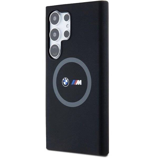 BMW M Silikon bedruckter Ring MagSafe Hülle Samsung Galaxy S24 Ultra – schwarz