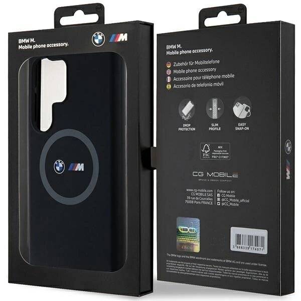 BMW M Silikon bedruckter Ring MagSafe Hülle Samsung Galaxy S24 Ultra – schwarz