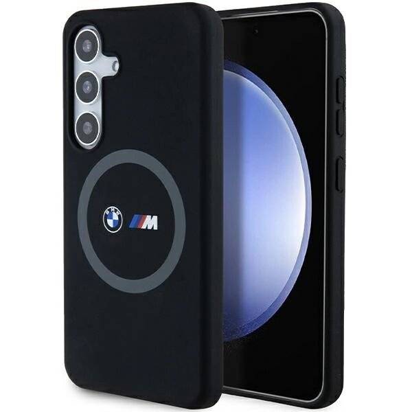 BMW M Silikon bedruckter Ring MagSafe-Hülle Samsung Galaxy S24 – Schwarz