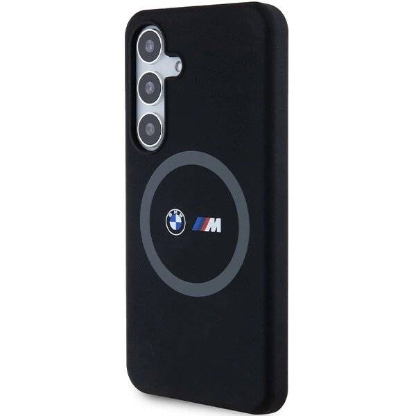 BMW M Silikon bedruckter Ring MagSafe-Hülle Samsung Galaxy S24 – Schwarz