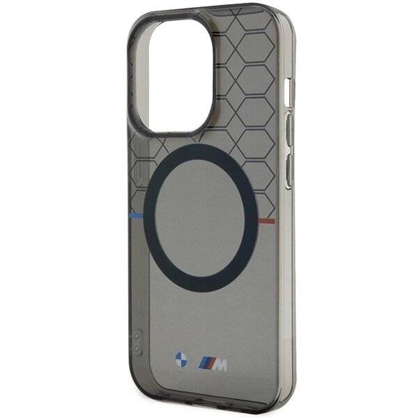 BMW Pattern MagSafe Hülle iPhone 15 Pro – grau
