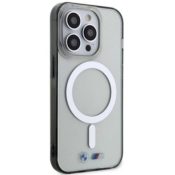 Hülle BMW BMHMP14LHCRS iPhone 14 Pro 6.1″ transparente Hardcase Silberring MagSafe