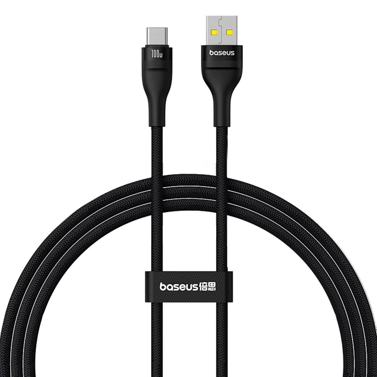 Baseus Flash 2 USB-A / USB-C-Kabel 100W 1 m - Schwarz
