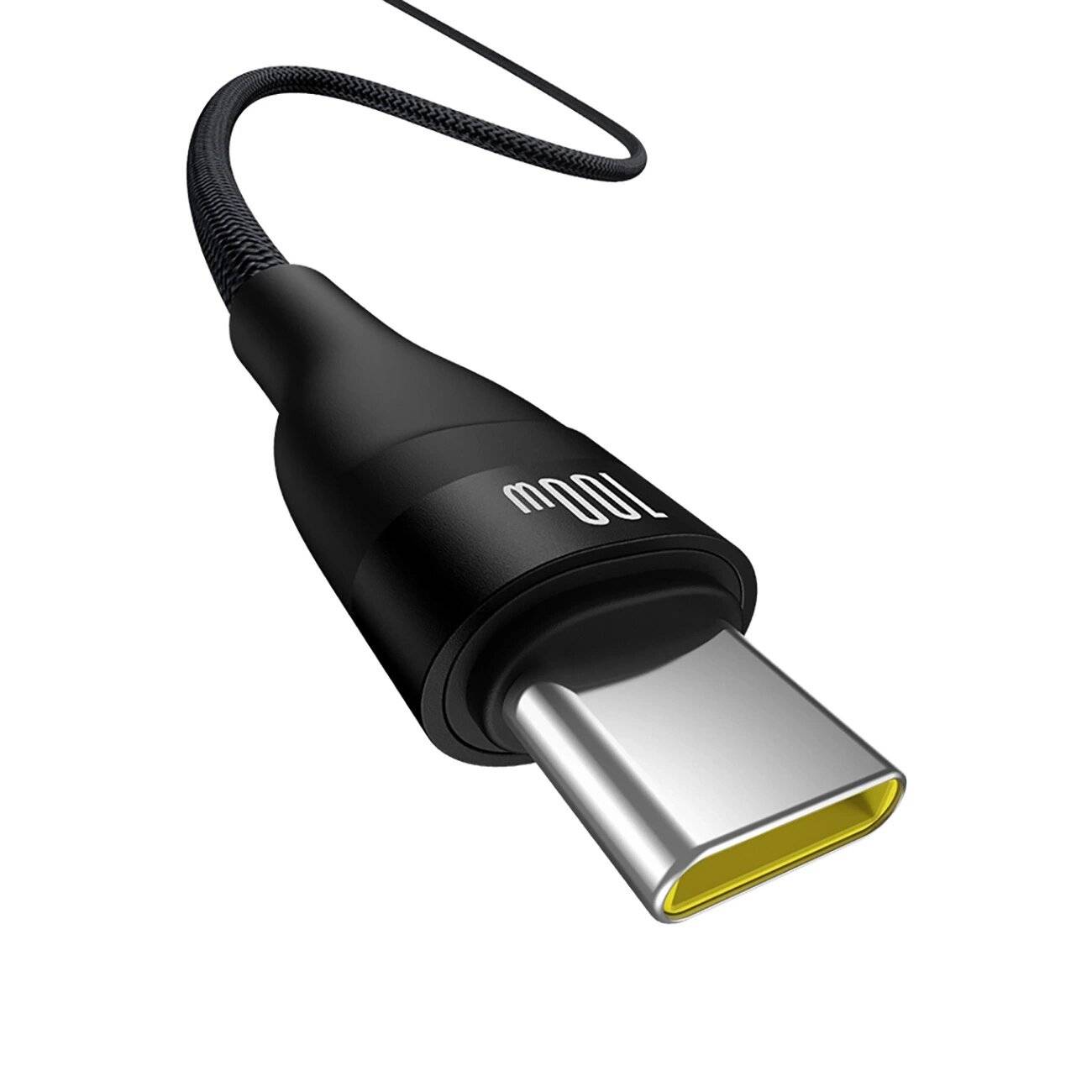 Baseus Flash 2 USB-A / USB-C-Kabel 100W 1 m - Schwarz