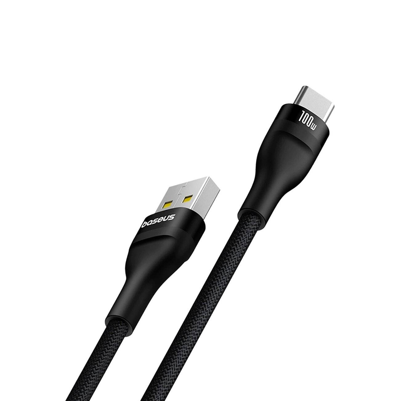 Baseus Flash 2 USB-A / USB-C-Kabel 100W 1 m - Schwarz