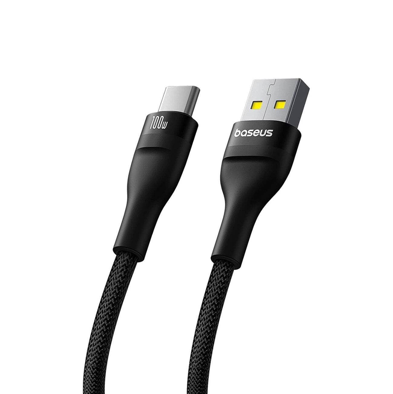 Baseus Flash 2 USB-A / USB-C-Kabel 100W 1 m - Schwarz