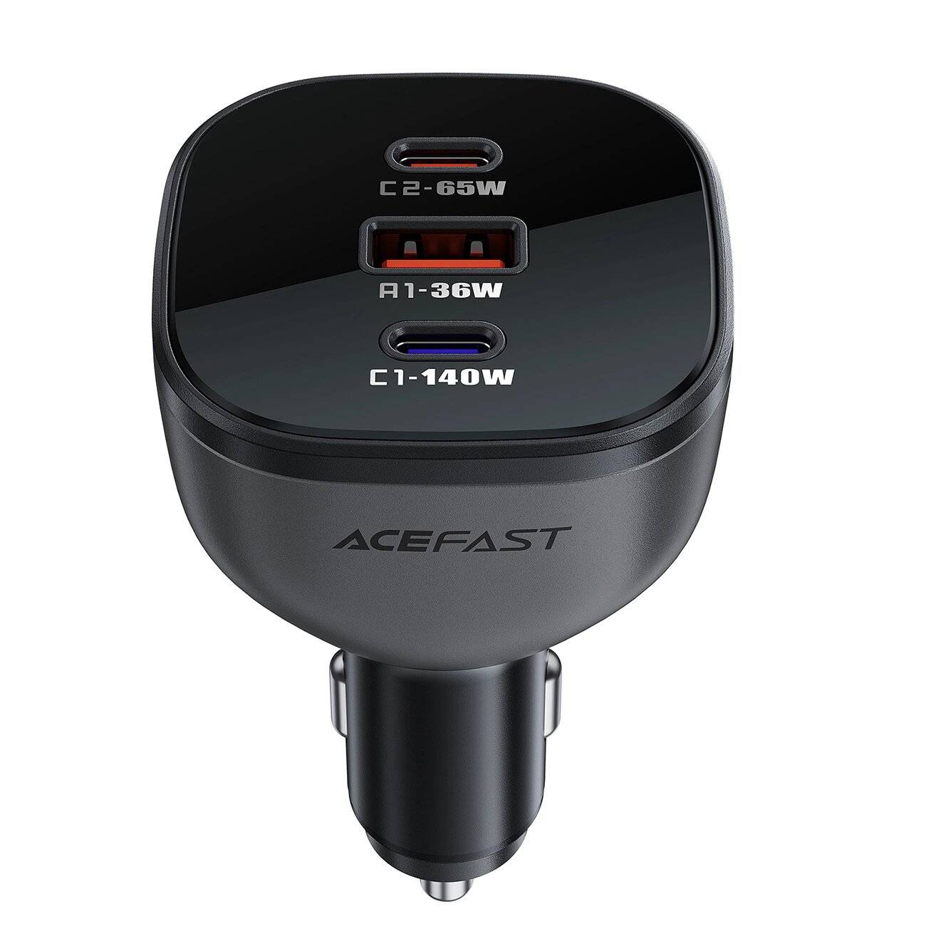 Acefast B14 Autoladegerät 165W 2x USB-C 1x USB-A - Schwarz