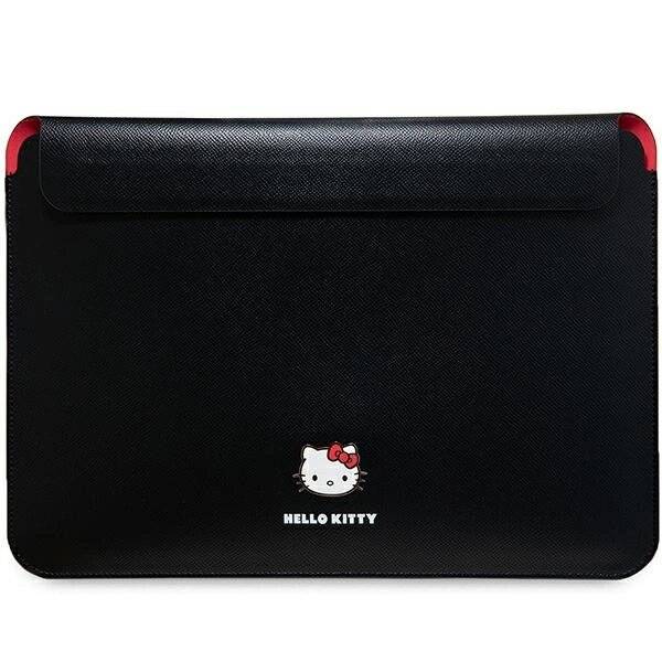 Hello Kitty PU-Metall-Logo-Hülle einen 14-Zoll-Laptop – Schwarz