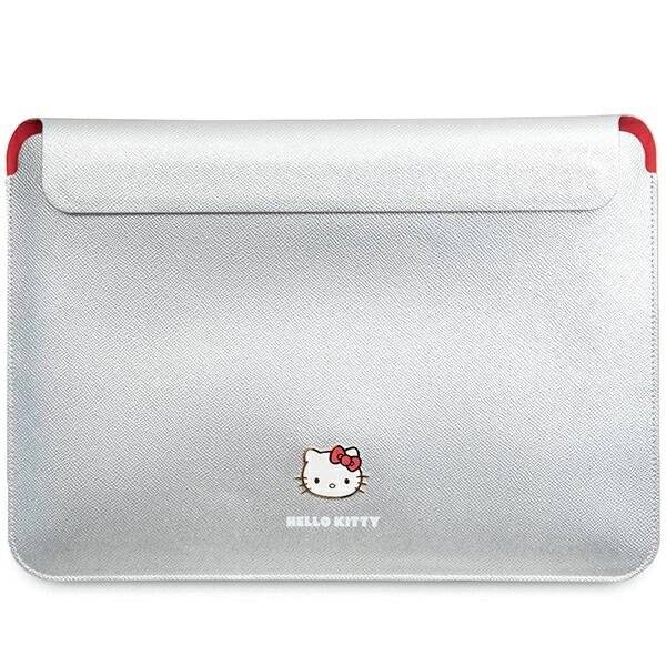 Hello Kitty PU-Metall-Logo-Hülle einen 14-Zoll-Laptop – Silber