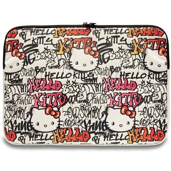 Hello Kitty PU-Metall-Logo-Hülle einen 14-Zoll-Laptop – Beige