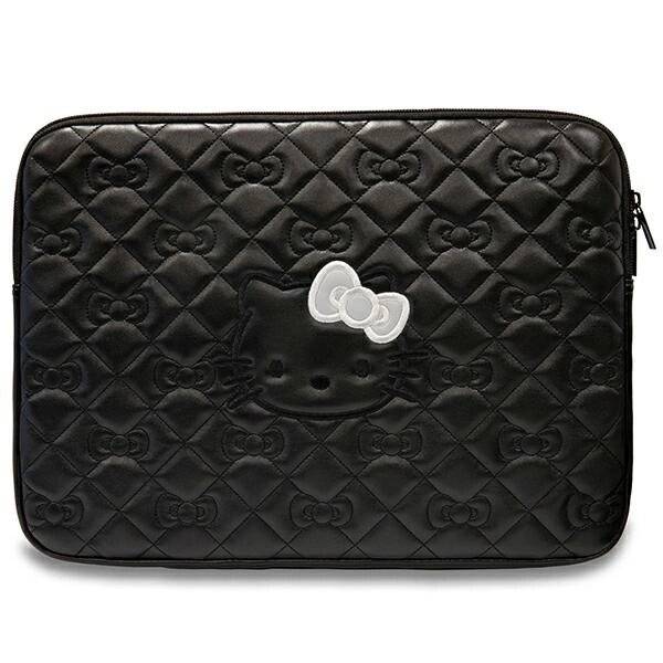 Hello Kitty Zip PU Quilted Bows-Tasche einen 14-Zoll-Laptop – Schwarz