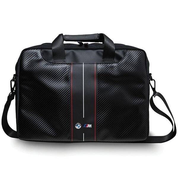BMW Carbon & Red Stripes Tasche einen 16″ Laptop - Schwarz