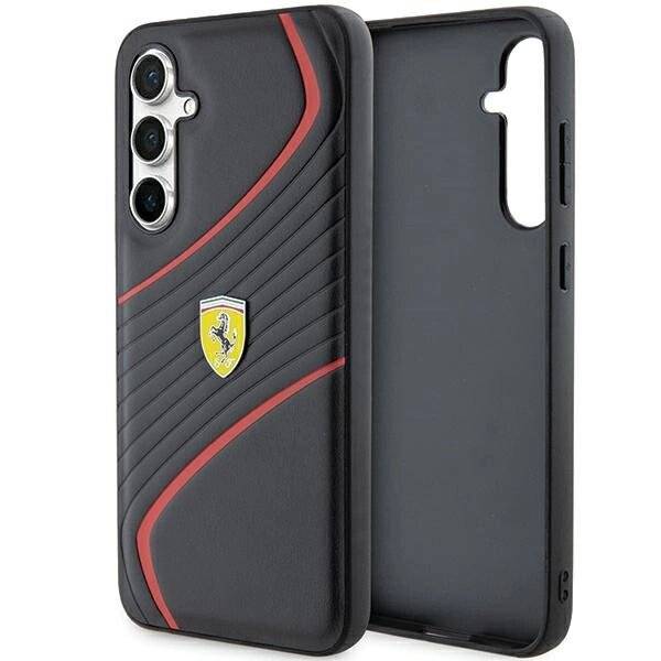 Ferrari Twist Metal Logo Hülle Samsung Galaxy S23 FE – Schwarz