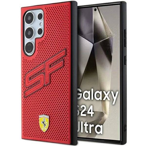 Ferrari Big SF Perforierte Hülle Samsung Galaxy S24 Ultra – rot