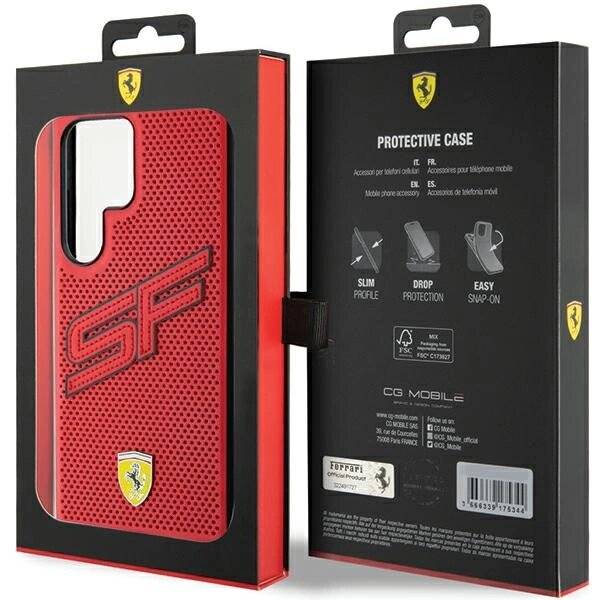 Ferrari Big SF Perforierte Hülle Samsung Galaxy S24 Ultra – rot