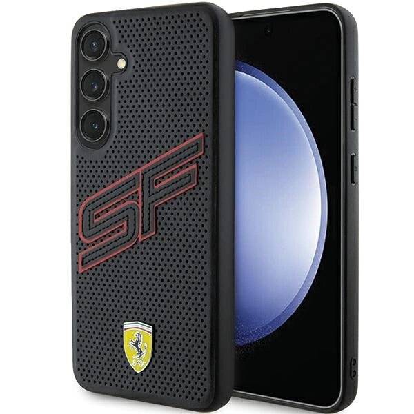 Ferrari Big SF Perforierte Hülle Samsung Galaxy S24+ – Schwarz