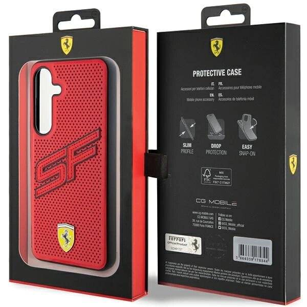 Ferrari Big SF Perforierte Hülle Samsung Galaxy S24+ - rot