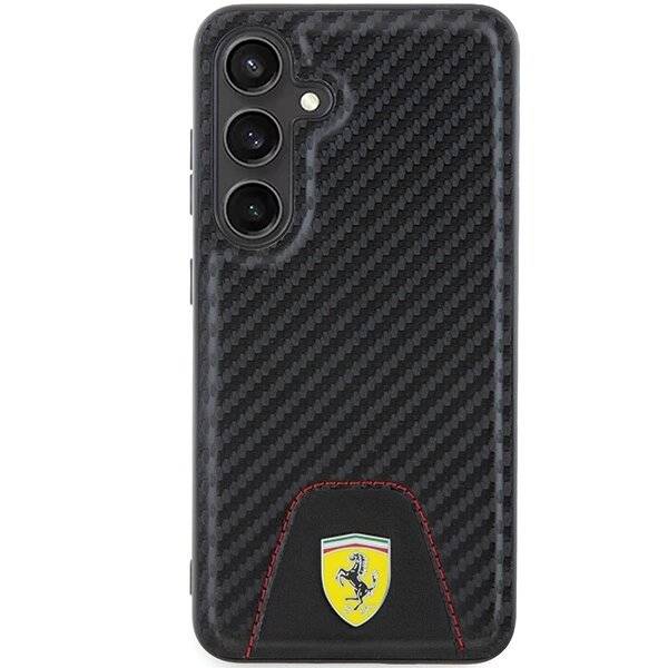 Ferrari Carbon Stitched Bottom Case Samsung Galaxy S24 – Schwarz