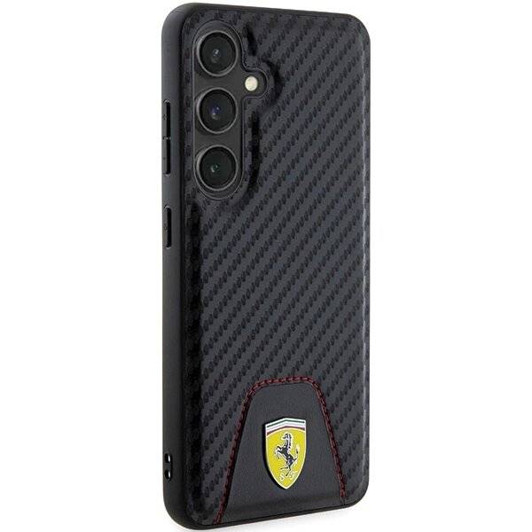 Ferrari Carbon Stitched Bottom Case Samsung Galaxy S24 – Schwarz