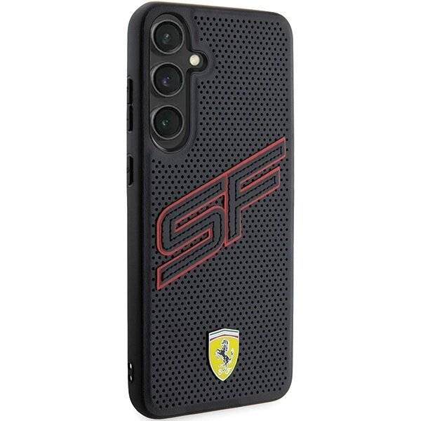 Ferrari Big SF Perforierte Hülle Samsung Galaxy S24 – Schwarz