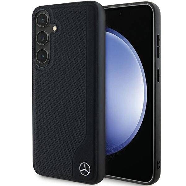 Mercedes Leather Debossed Line MagSafe-Hülle Samsung Galaxy S24 – Schwarz