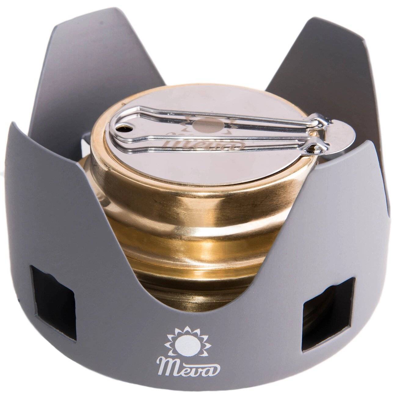 Touristischer Spirituskocher, betrieben Ethanol Alkohol MEVA