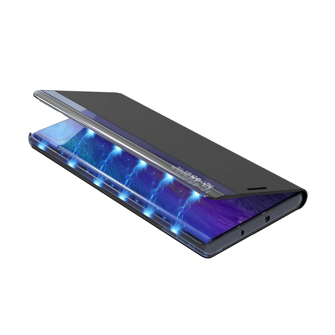 Neues Sleep View Case Klappe Ständer Samsung Galaxy A35 – Schwarz