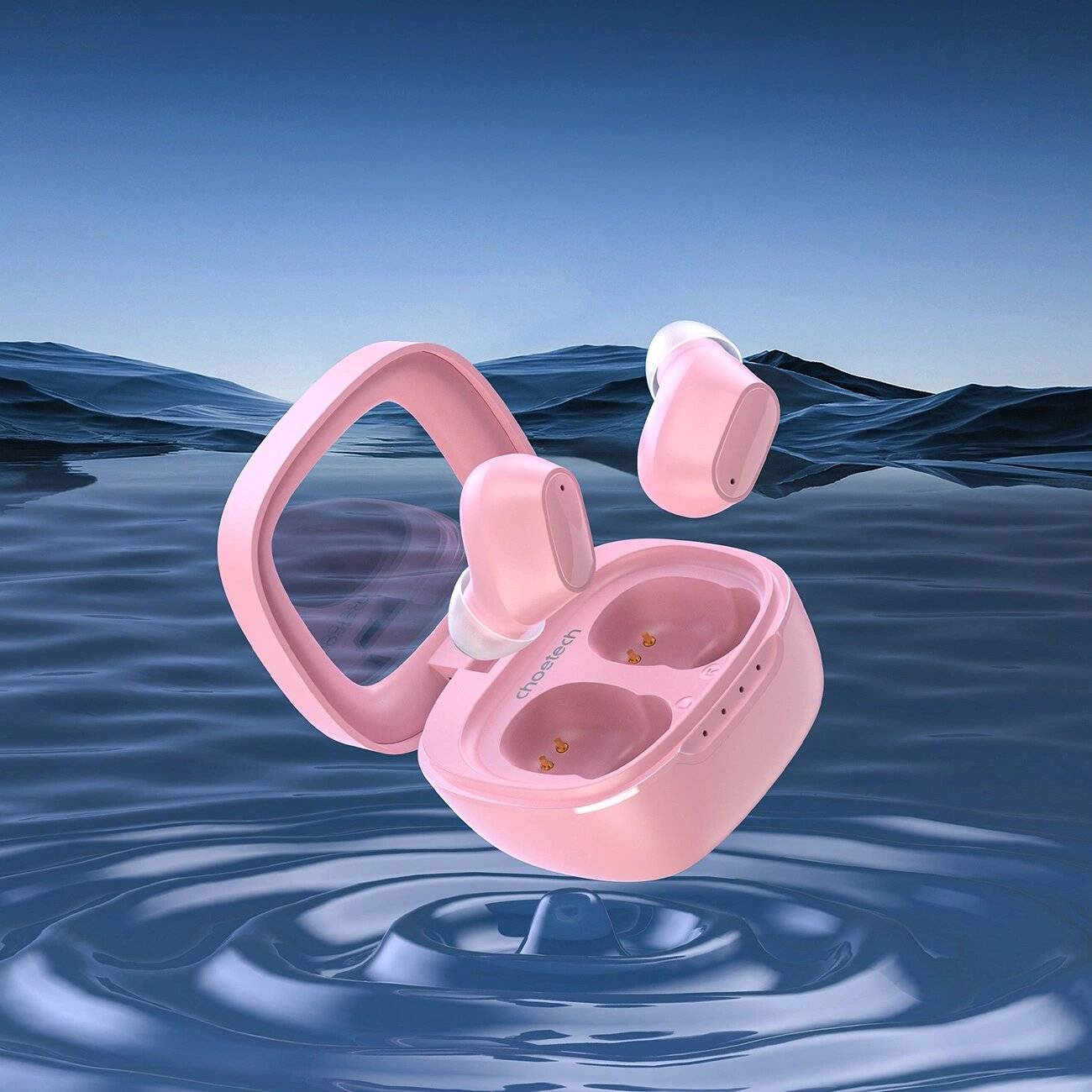 Choetech MEMS TWS In-Ear-Kopfhörer, Bluetooth 5.3, bis zu 20h Laufzeit, Rosa