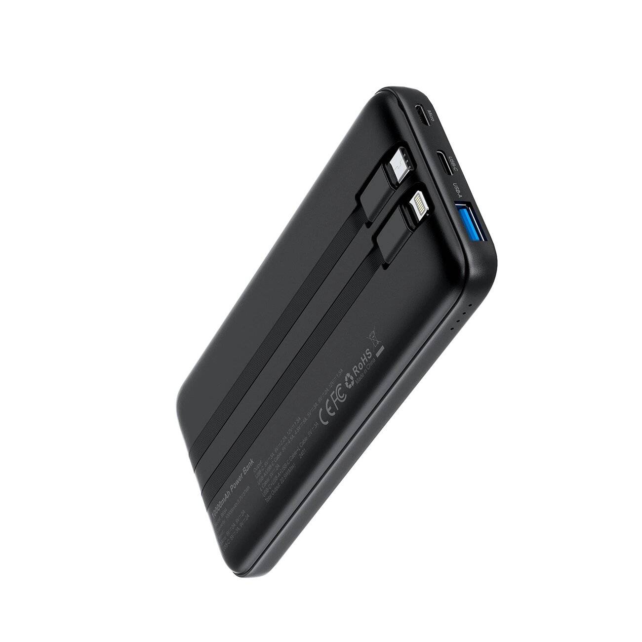 Choetech B654 10000 mAh 22,5 W USB-A/USB-C/Micro-USB-Powerbank integriertem USB-C/ Lightning