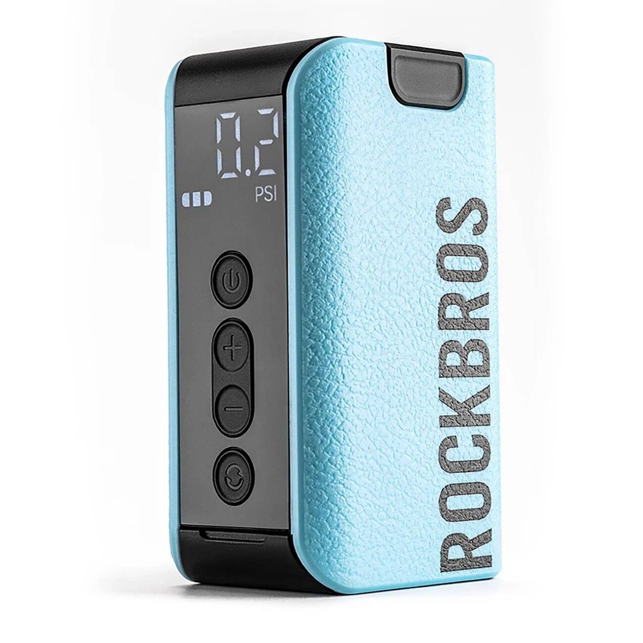 Rockbros 42520006001 Elektrischer Pumpenkompressor Digitalanzeige Bälle/Ballons, Blau