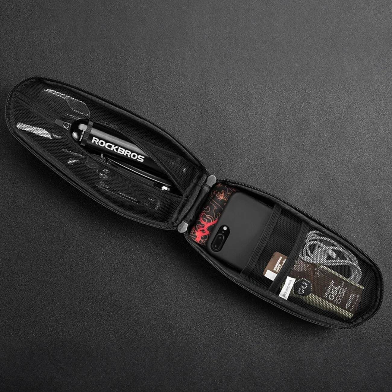 Rockbros B62 Fahrradtasche Lenker Rahmen 2 l - Schwarz